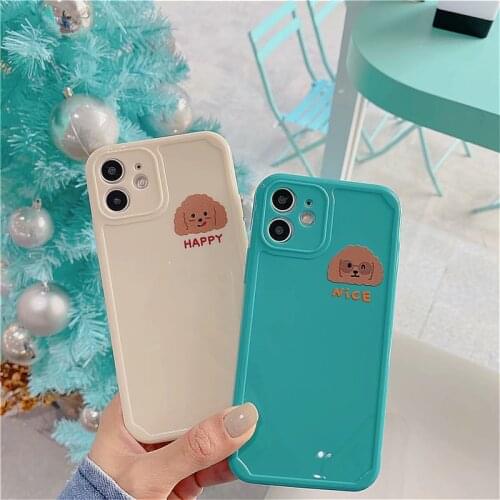 ZUIDID Cute Cartoon Dog Pattern Phone Case For iPhone 12 Pro 11 XS MAX X XR SE20 7 8 Plus Animal Candy Soft Silicone Cover Coque