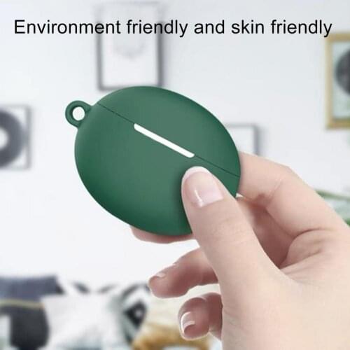 Bluetooth Earphone Soft Silicone Protective Case with Carabiner Storage Shell for Huawei Freebuds 4i
