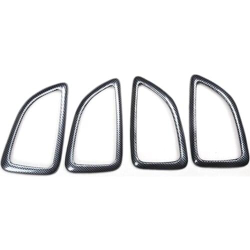 JXKaFa For Hyundai IX35 2010-2015 Car Interior Door Handle Frame Stickers Car Accessories Carbon Fiber ABS
