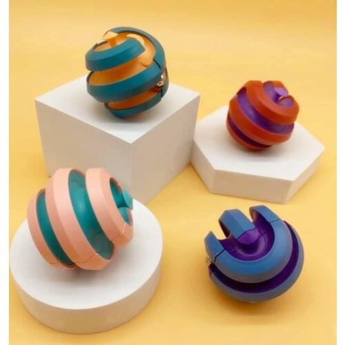 2021 New Hot Popular Stress Relief Gifts Decompression Magnetic Orbit Ball Pinball Gyro Fidget Cube Tops Spinning Toys