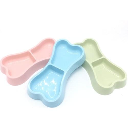 New Cat Dog Double Pet Bowls Feeding and Drinking Bowls Food Water Feeder for Dog Puppy Cats Pets Supplies Feeding Dishes