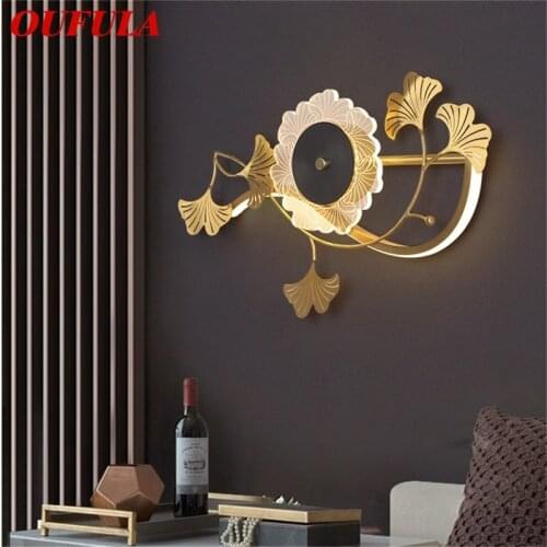 OUFULA Nordic Creative Wall Sconces Lamps Brass Contemporary Luxury LED Crystal Light For Home Decoration