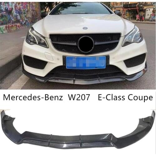 Carbon Fiber Front Lip Spoiler For Mercedes-Benz W207 E-Class Coupe E260 E300 E320 E63 2014 2015 2016 Bumper Diffuser Spoilers