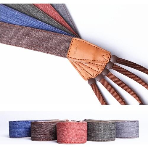 Cam-in CS078 7262-7266 Monochromatic Jean Cow Leather Universal Camera Strap Neck Shoulder Cotton Cloth General Adjustable Belt