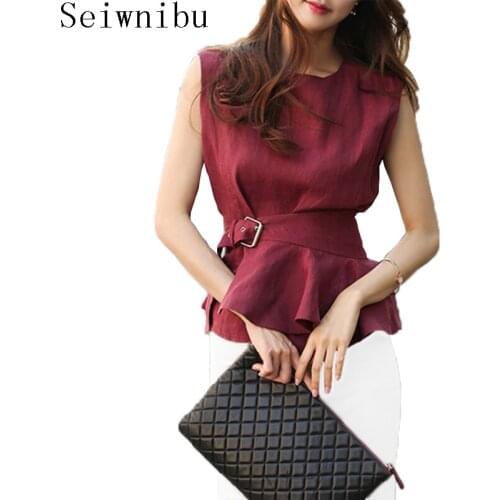 Блузки без рукавов Seiwnibu China At AliExpress