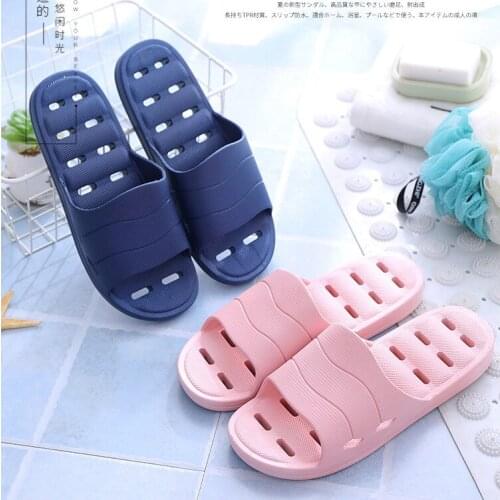New Bathroom Slippers Mens Bath Non-slip Hotel Slippers Soft Bottom Cool Slippers Summer Women Breathable wear-resistant