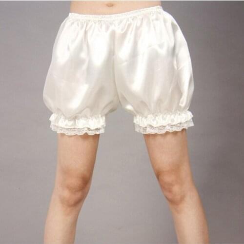Anti Exposure Lolita Cosplay Lace Women Bubble Bloomer Under Shorts Elastic Lantern Shorts Black White Women Shorts Wholesale