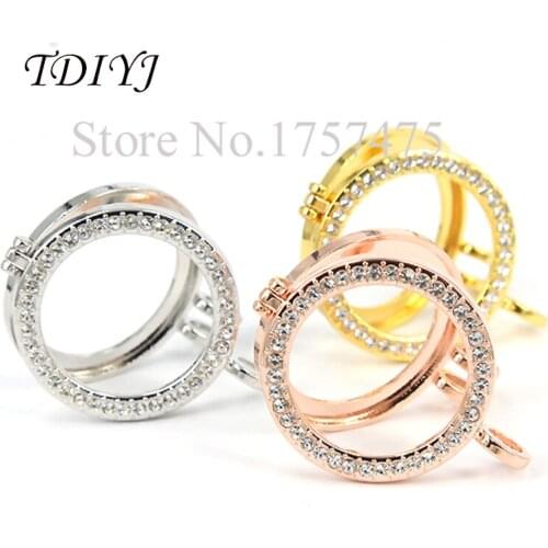 TDIYJ (6 pieces/lot) New Arrival Alloy Crystal Frame Pendant My Coin Holder fit 33mm Coins for Women Jewelry