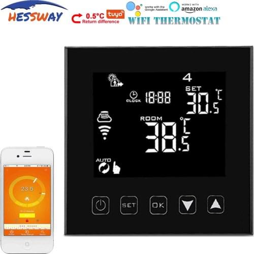 HESSWAY thermostat chauffage wifi refrigerator temperature controller for water floor heating Normally closed normally open