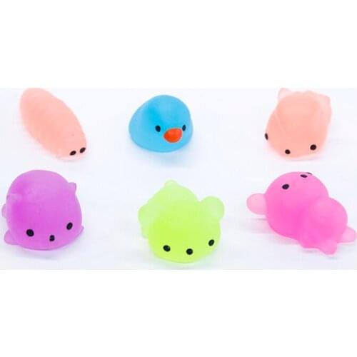 1pc Kids Animals Luminous Lighting Toys Anti-stress Squeeze Dough Glow in the Dark Antistress Rave Offices Release Stress Games