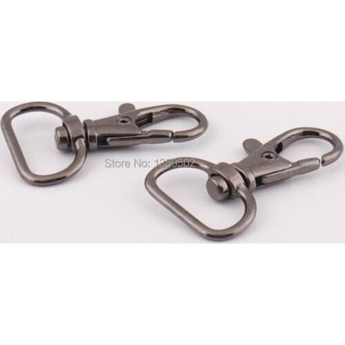 10PCS/lot gunmetal color 40*20mm alloy buckle spring snap hooks key chain for Bag larnyard