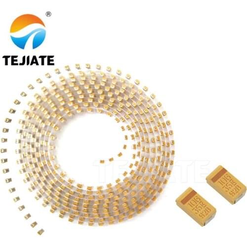 5PCS Tantalum capacitor type C 6032 patch 10V 16V 25V 35V 10uF 1uF 106 2.2UF 3.3UF 4.7UF 22UF