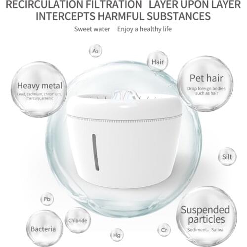Automatic Cat Water Filter Water Fountain Pet Water Fountain large drinking bowl cat automatic apple water filter 2.5 l capacity