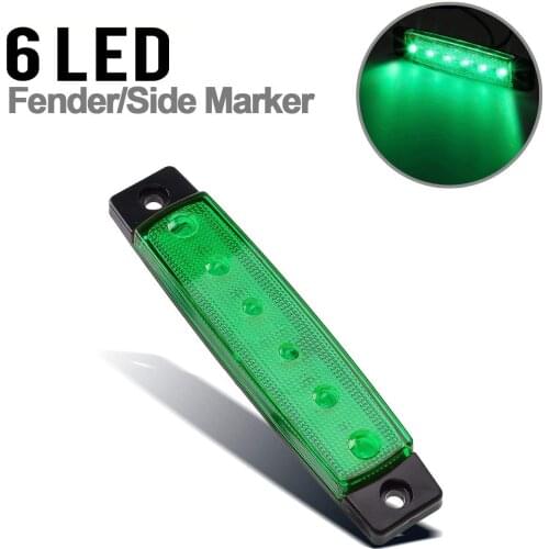 1pcs 12V 24V 6 SMD LED Car Bus Truck Trailer Lorry Side Marker Indicator Light Side Lamp Trailer Rear Tail Stop Turn Light