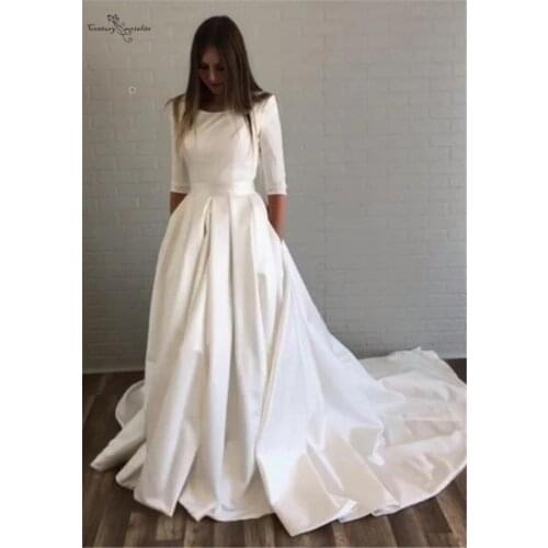 Century socialite Satin Wedding Dresses