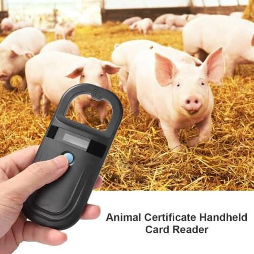 Animal Pet ID Chip Digital Scanner Certificate USB RFID Dog Cat Animal Handheld Identification Tag Card Reader Chip Transponder