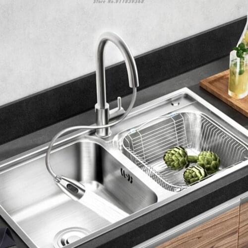 304 Stainless Steel Sink Double Trough Package Kitchen Sink Household Sink Thickened Water Basin Sink