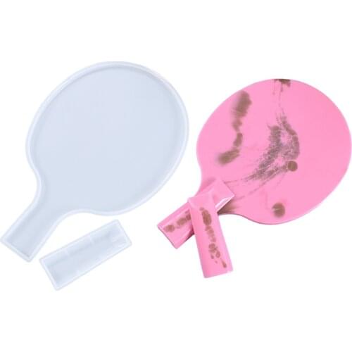 Soap Mold Silicone Mold DIY Crystal Epoxy Mold Self-made Personalized Good-looking Table Tennis Bat Baking Mold Cake Mold