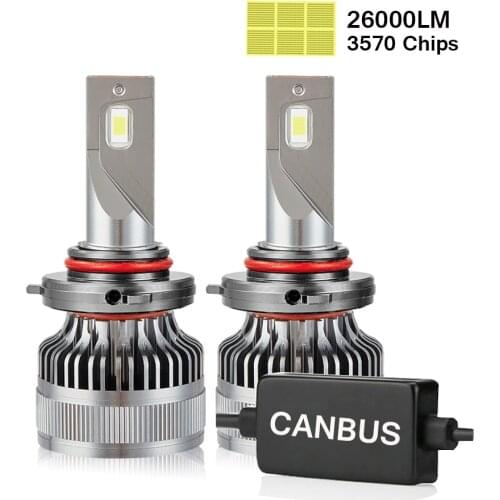 H7 Head Canbus 26000LM BH4 HB3 H11 H8 HB3 9005 9006 Lamp H4 Led Headlight Auto Turbo Running Fog Light Bulbs for Cars
