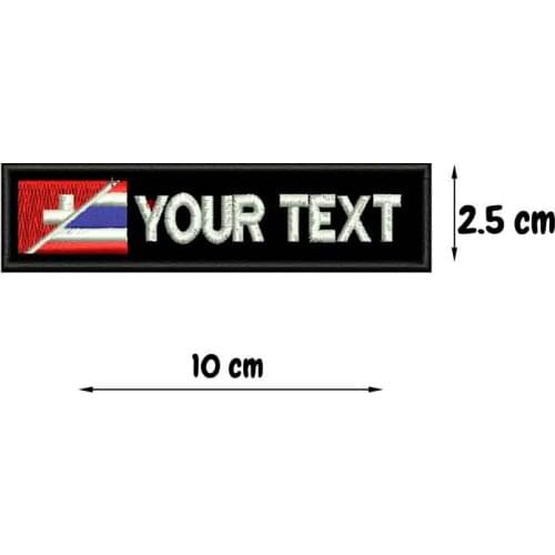 Custom thailand switzerlandarmy military name patches personalized hook backing