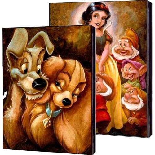 Disney 5D DIY Diamond Painting Snow White Cross Stitch Kit Brand New Inlaid Rhinestone Mosaic Embroidery Home Decoration Paintin