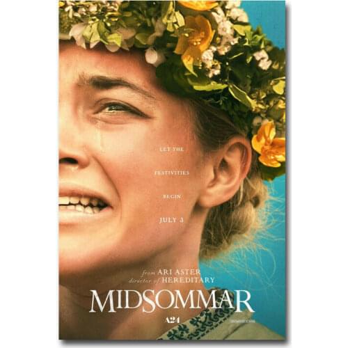 Midsommar Horror Movie Ari Aster Horror Film 3 Silk Fabric Wall Poster Art Decor Sticker Bright