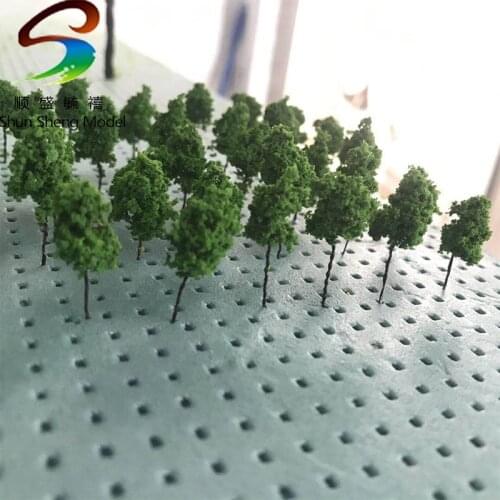 100pcs H:25mm Mini Pine Tree Scale Model Wire middle Green Color Tree For Train Layout Set