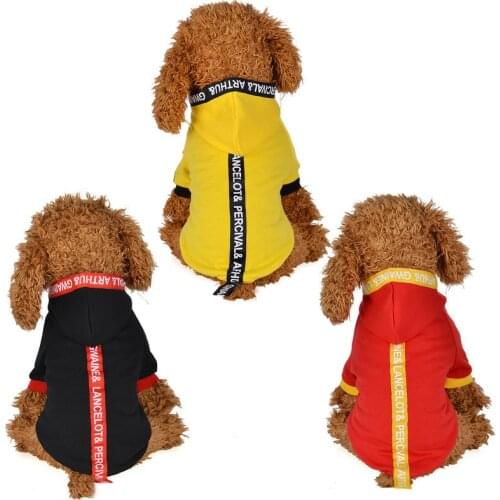 Pet Dog Fashion Letter Pattern Comfortable Cotton Coat Spring Autumn Hoodies For Small Dogs DC746