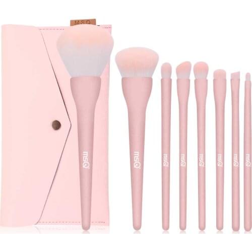 MSQ 8PCS Makeup Brushes Sets Powder Foundation Eyeshadow Blusher Professional Beauty Make Up Candy Cosmetic Tool With Bag