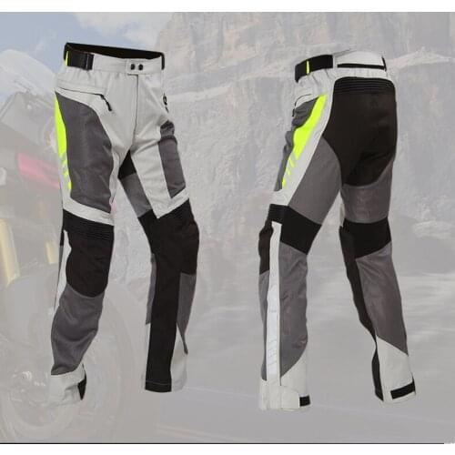 2017 New Design Male Pants Moto Protective Gear High Visible 600D Mesh Breathable Summer Off Road Pants Motocross