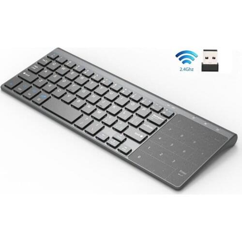 2021 new wireless keyboard with digital touchpad mouse thin digital keyboard suitable for tablet PC desktop laptop TV box
