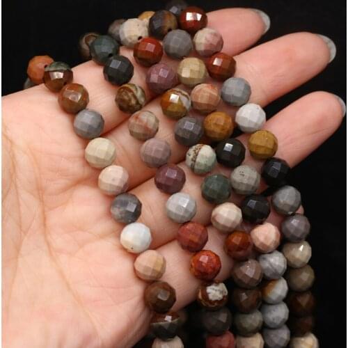 New Style Natural Stone Beads Peter Stone Round Section Loose Bead 8 MM For Jewelry Making DIY Necklace Earrings Accessory