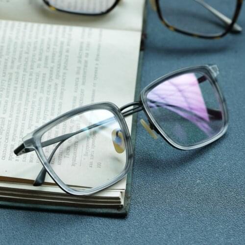 Vintage glasses frame men High quality square titanium acetate optical eyeglasses Myopia reading women prescription eyewear