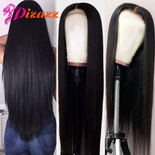 Transparent Lace Front Human Hair Wigs For Women Preplucked 180% 13X4 Brazilian Straight Lace Frontal Wig 4x4 Lace Closure Wigs