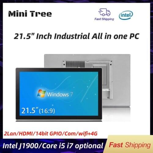 Free Shipping 21.5" Tablets Intel Core i5 i7 6200U 7500U 8550U HDMI 2*Lans 14bit GPIO Industry Touch Monitor with WIFI Module