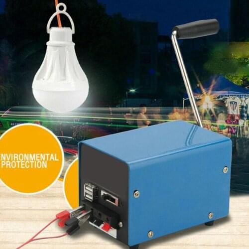 Outdoor Portable Hand Crank Generator High Power Dynamo Charger Emergency USB Generator Camping Survival Bank Power Bank