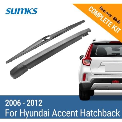 SUMKS Rear Wiper & Arm for Hyundai Accent Hatchback 2006 2007 2008 2009 2010 2011 2012
