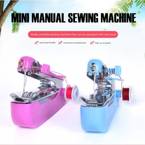 Mini Sewing Machines Needlework Cordless Hand Held Clothes Useful Portable Manual Sewing Machines Handwork Tools Accessories