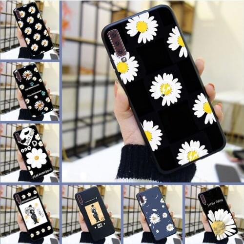Silicone Phone Case For Samsung Galaxy A6 A7 A8 2018 A3 A5 2016 2017 Daisy Flower Back Cover For Samsung Galaxy A6 A8 Plus 2018