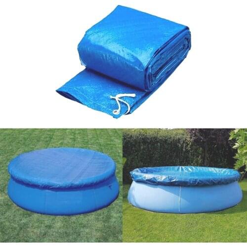 Blue Round Swimming Pool Cover for Outdoor Family Garden Pool for Frame Pools