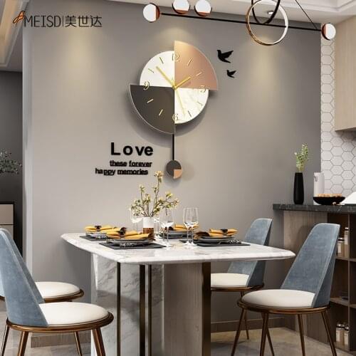 MEISD Modern Home Decoration Wall Clock Large Decor for Kitchen Decor Watch Pendulum Design Horloge Free Shipping
