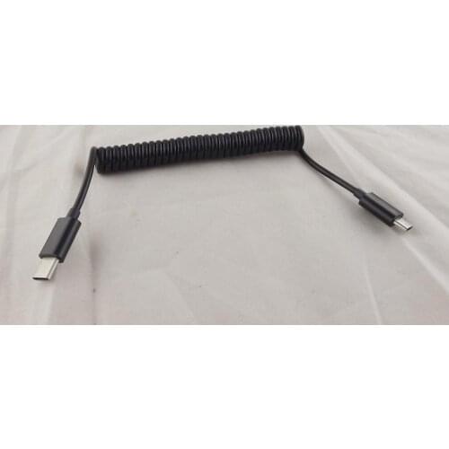 1pcs USB 3.1 C Type Male To Micro 5 Pin Male Spiral Coiled Data Sync Charger Cable 1m