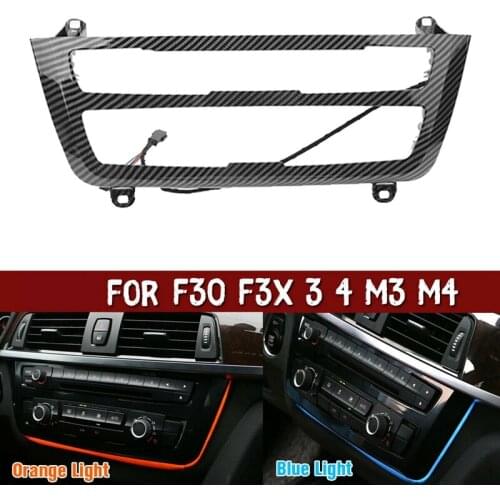 For -BMW 3 4 Series F30 F31 F34 F82 M3 M4 Car Center Console AC Radio Panel LED Strip Ambient Light Dual Color