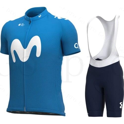 Cycling Sets Bike uniform Summer Cycling Jersey Road Bicycle Jerseys Movistar Bicycle Wear Breathable Cycling Clothing Maillot