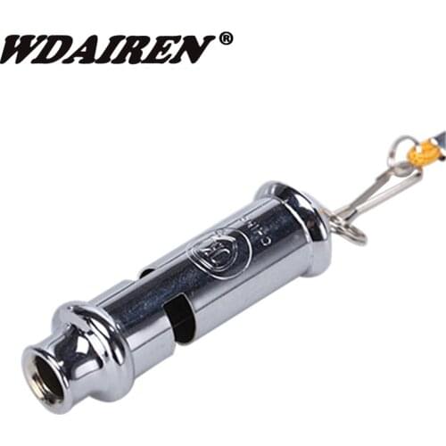 Stainless steel high-frequency high decibel whistle lifesaving metal outdoor survival whistle KS-017