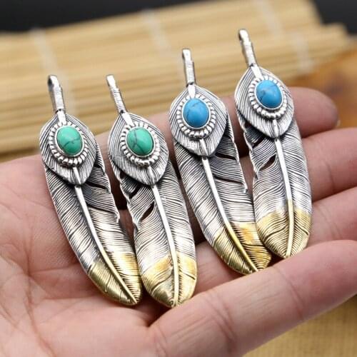 S925 Sterling Silver Retro Thai Silver Jewelry Takahashi Goro Handmade Feather Male And Female Pendants