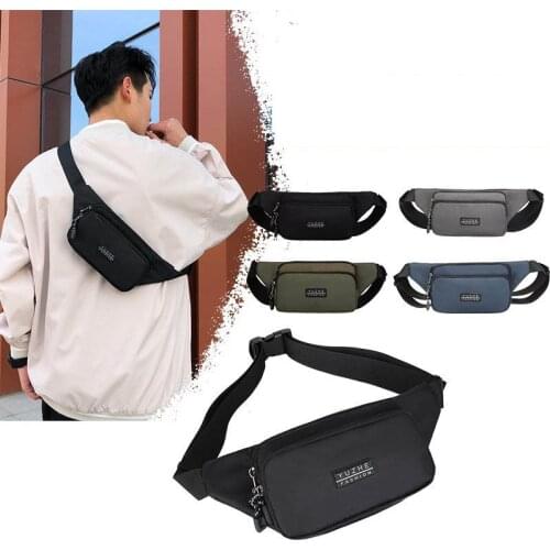 Men Fanny Pack Casual Male Chest Phone Pouch 2021 New Design Waist Bags For Men Mini Leg Bags Small Waist Belt Bag Zipper Pouch