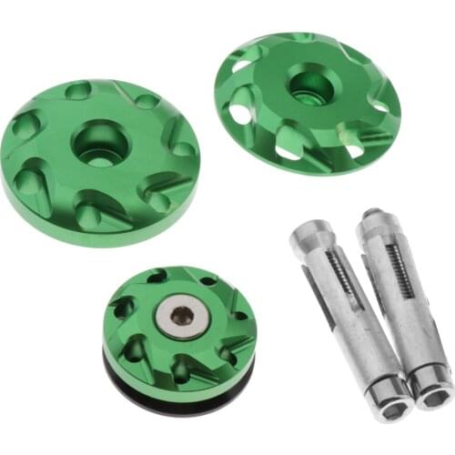 Green Motorcycle Fairing Frame Hole Cap Screws For Kawasaki