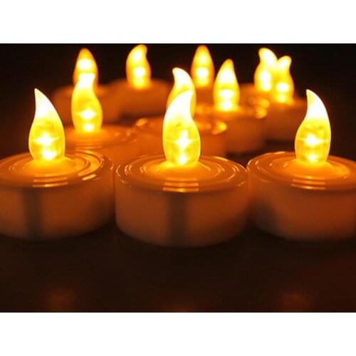 2pcs Mini Warm White velas led decorativas led Amber Glow vela de led Small candele kaarsen with battery