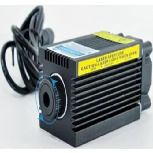 450nm 2500mW 2.5W Pure Violet Blue Laser Dot Module w/ Adapter & Fan Colling12V